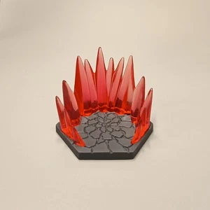 Red Spike Effect Mini Stand 2" Base for Pokemon Figure Diorama Toy Figurine - Picture 1 of 6