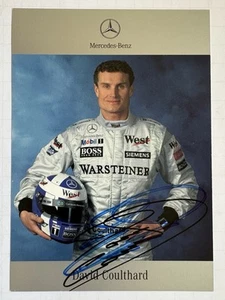 David Coulthard signiert Formel 1 Original Unterschrift Autogramm Signed Karte - Bild 1 von 3