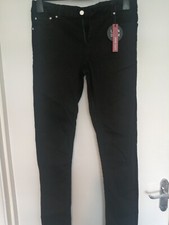 Urban Threads LDN DNM Super Skinny Low Rise Jeans Black Size W32 L32 BNWT