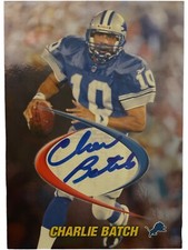 1998 Charlie Batch AUTO Collector's Edge Signed Auto Card