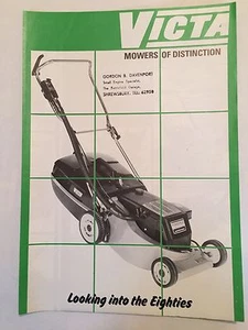 VICTA Professional & Domestic Mowers & Hand Edger Original 1980s Brochure - Picture 1 of 2