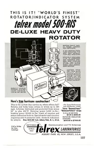 QST Ham Radio Mag. Ad TELREX Model 500-RIS DE-LUXE HEAVY DUTY ROTATOR (5/59) - Picture 1 of 1