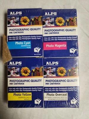 ALPS Series Printer Ink 4 Pack Overcoat Yellow Magenta Cyan 106059-00 Sealed NEW - Image 1 of 3