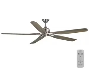 Hampton Bay Danetree 72 in. Indoor/Outdoor Brushed Nickel Ceiling Fan - Picture 1 of 8