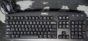 Dell SK-8110 Keyboard PC Windows Desktop Computer black wired PS/2 - Picture 1 of 4