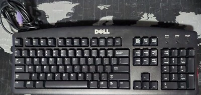 Dell SK-8110 Keyboard PC Windows Desktop Computer black wired PS/2 - Image 1 of 4