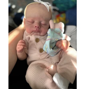 20" Finished Reborn Baby Doll Sleeping Newborn Puppe No Hair Handmade Gift - Bild 1 von 6