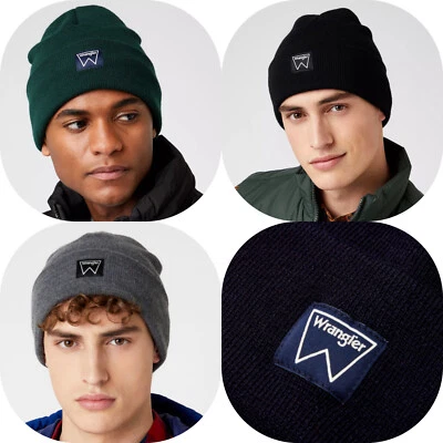 WRANGLER BERRETTO BEANIE UOMO IN LANA W0U0UHG08 W0U0UHX38 W0U0UH100 W0U0UHX8A - Imagen 1 de 4