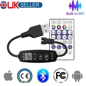WS2812B WS2811 SPI Telecomando Musica / Bluetooth USB Controller Pixel Striscia LED Luce - Foto 1 di 12