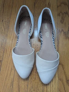 TOMS Jutti Dorsay Slip On Womens Beige Flats - Picture 1 of 7