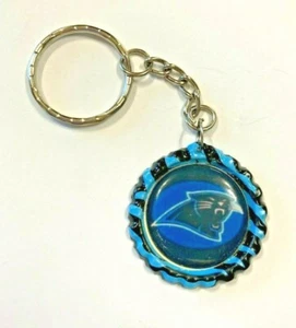 Beautiful Carolina Panthers inspired keychain. - Picture 1 of 1