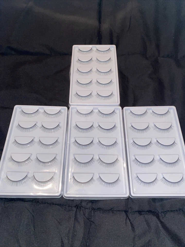 4 Packs Real Mink Natural False Eyelashes~ Medium - Image 1 of 1