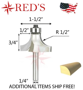 Broca router de vástago Tideway Carbide PRO LC06021604 1/2"" radio redonda sobre 1/4 - Imagen 1 de 1