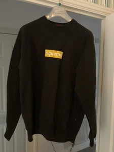 Supreme Brown Crewneck with Gold box logo 2003 Large - Picture 1 of 12