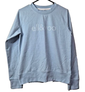 Ell & Voo Gym Class Crew Pullover Jumper Women's Size 12 BNWT Blue Activewear - Picture 1 of 5