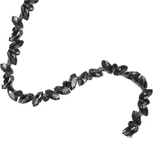 3 Yards Rhinestone Chain Trim, 10mm Bling Shiny Crystal Chain (Gray) - Picture 1 of 11