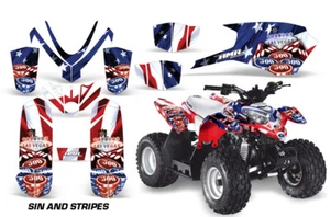 ATV Graphics Decals Stickers For Polaris Outlaw/Predator 50 ALL YEARS SINS&STRIP - Picture 1 of 2