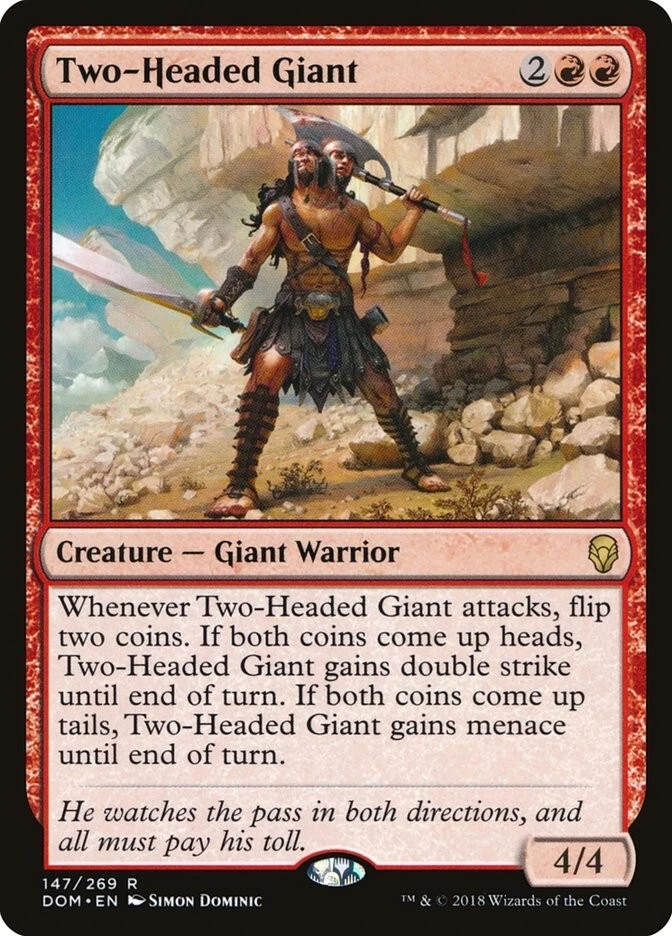 Two-Headed Giant 147 R Dominaria DOM MTG Foil - Image 1 of 1