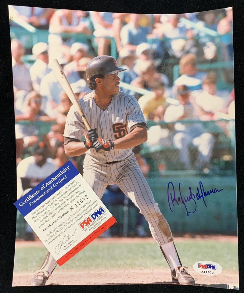 Roberto Alomar San Diego Padres Hall of Famer SIGNED 8x10 Color Photo PSA DNA - Image 1 of 1