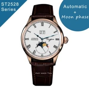 Seagull Sugess ST2528 Automatic Moon Phase Sapphire Rose Gold 1963 BNIB - Picture 1 of 10