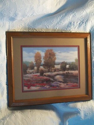 Home Interiors Framed Landscape Copy Print signed Kanayo Ede - Image 1 of 4