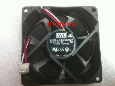 AVC C8025S24UA 8CM 8025 24V 0.3A 3-wire cooling fan - Image 1 of 2