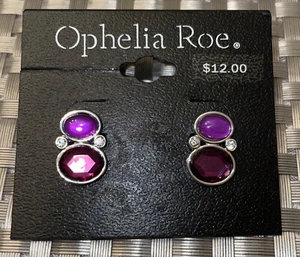 Ophelia Roe Ohrringe silberfarben lila - Bild 1 von 2