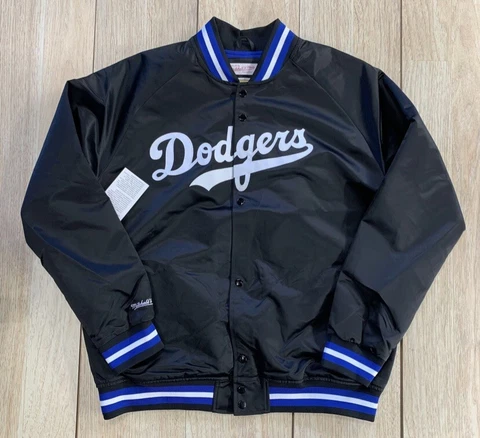 Los Angeles Dodgers Black Mitchell & Ness Button Jacket 4XL Cover