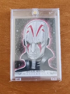 2023 Topps MASTERWORKS Sketch Inquisitor COLORED 1/1 Signed Limuel Pinzon - Picture 1 of 2