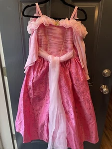 Disney Store PRINCESS AURORA Sleeping Beauty Dress Up Deluxe Costume Sz 7/8 - Picture 1 of 5