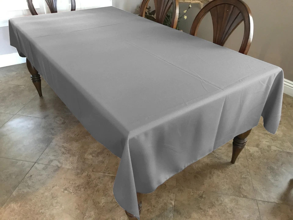 Solid Durable Polyester Tablecloth Kitchen Party Picnic Wedding Events Decor - Image 1 of 1