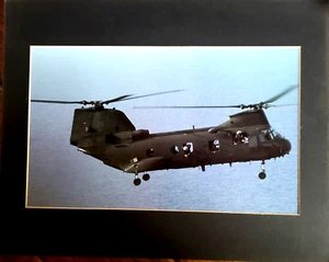CH-46 Sea Knight Helicopter Print Marines Matted to 16x20 AP#136 - Picture 1 of 3