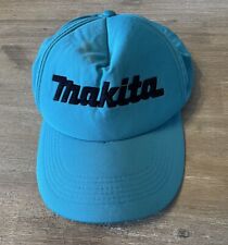 MAKITA Power Tools Hat Cap Snap Back Blue Teal Logo Construction Mens Vintage