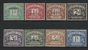1914 ½d-1/- POSTAGE DUES ROYAL CYPHER WMK OVERPRINT 'SPECIMEN' SET. SG D1-8 - Picture 1 of 1