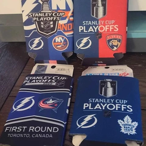 New 4 Stanley Cup Playoffs Can Coolers Koozie Tampa Bay Lightning NHL 2020 2022 Cover