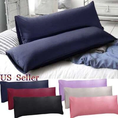 Soft Long Body Pillow Case 20"x55" 20"x30" Ultra Soft Silky Cooling Body Cover - Image 1 of 4