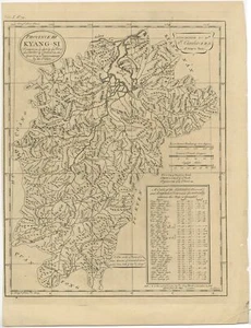 Antique Map of the Jiangxi province of China by Du Halde (1738) - Picture 1 of 1