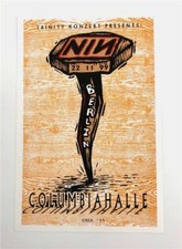 NIN NINE INCH NAILS OG ROCK CONCERT SILKSCREEN HANDBILL POSTER EMEK BERLIN