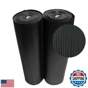 Rubber-Cal 03_167_W_RC_20 Ramp Cleat Non-Slip Outdoor Rubber Floor Mats, 0.13 - Picture 1 of 5