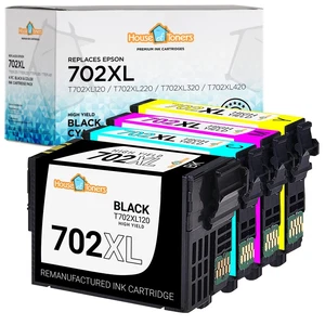Lote Cartucho de tinta para Epson T702XL se adapta a WorkForce Pro WF-3733 WF-3730 WF-3720 - Imagen 1 de 10