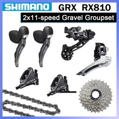 NEW Shimano GRX RX810 2x11-Speed Disc Brake Gravel Road Groupset R8000 Cassette - Image 1 of 4