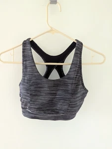 Sujetador deportivo activo para mujer Tek Gear talla S negro a rayas ojo de cerradura espalda deportiva - Imagen 1 de 6