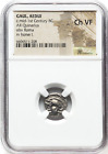 Altes Gallien 1. Jahrhundert v. Chr. Keltische AEDUI Silber Quinarius NGC Ch Sehr guter Zustand