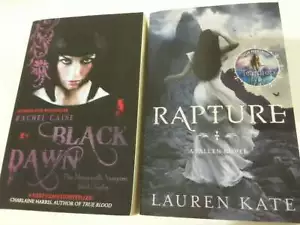 LAUREN KATE, RACHEL CAINE ~ 2 x Book Bundle Paperback Black Dawn & Rapture. - Picture 1 of 3
