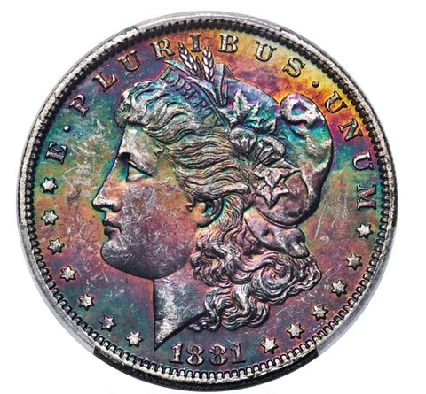 1881-O MORGAN DOLLAR MONSTER TONED PCGS MS 62 Cover