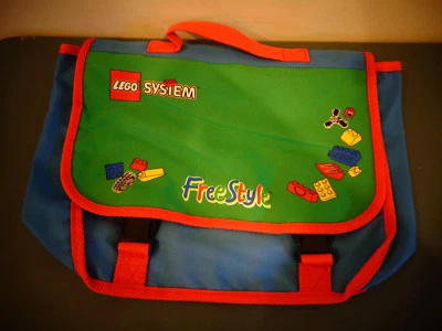 1996 LEGO SYSTEM FREE STYLE CLOTH MESSENGER CARRY ALL BAG PRIMARY COLORS - Image 1 of 3