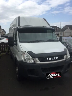 Black Bonnet Guard Protector Acrylic for IVECO DAILY 2007-2014 with fittings - Image 1 of 4