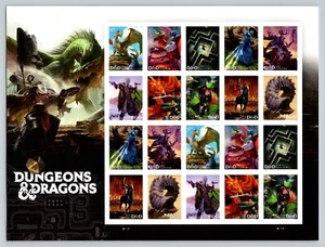 Briefmarken - Dungeons and Dragons 50th Anniversary Sammlerstück, D&D - Bild 1 von 2