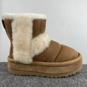 UGG Classic Chillapeak Chestnut Suede Shearling Boots 1144046 Women's Size 6 NEW - Picture 1 of 7