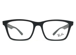 Ray-Ban Eyeglasses Frames RB7025 2077 Matte Black Rectangle Full Rim 55-17-145 - Picture 1 of 11